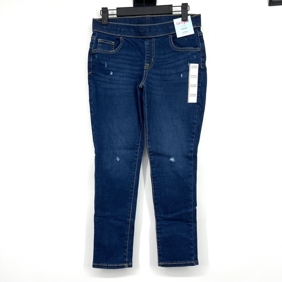 Cat & Jack Other - Cat & Jack Jeans Girls Size 12 Plus Jegging Blue Pull On Stretch Mid Rise NWT
